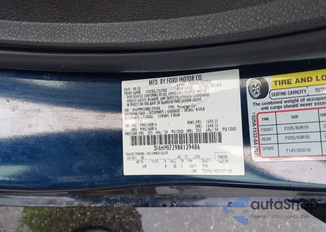 2008 Ford Fusion Se from USA, damaged, VIN 3FAHP07Z98R129486